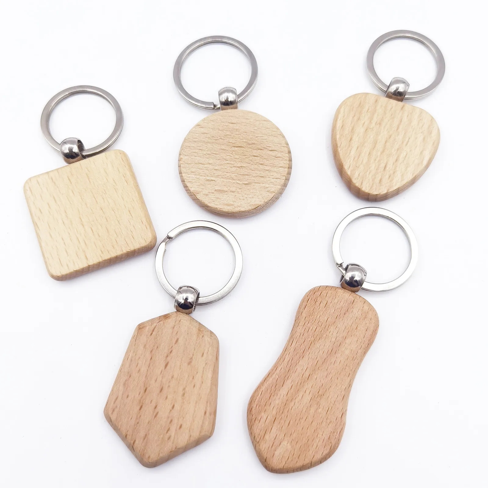 310218621.jpg Wood keyring keychain key tag - Image 1