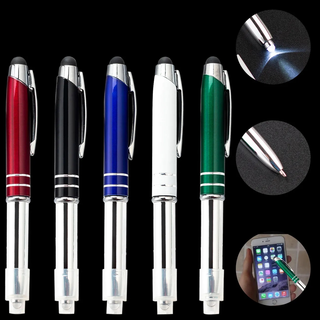 310218777.jpg Touch Screen Ballpoint pen with LED light - Image 1