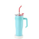 40oz stainless steel water bottle beer cup with straw - Image 2