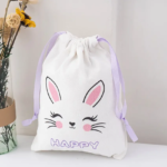 Custom Logo Shopping Bags Cotton Drawstring - Image 5