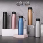 stainless steel water bottle vacuum double wall with strap - Image 5