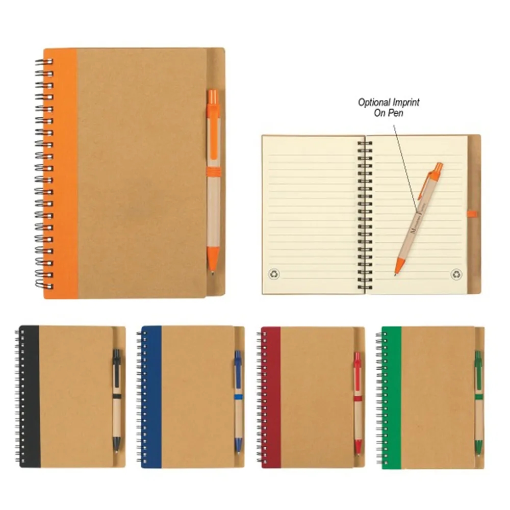 313796305.jpg Eco Spiral Notebook w/Pen - Image 1