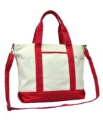 Custom Canvas  shoulder straddle handbag tote bag - Image 4