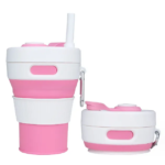Collapsible Travel Cup Silicone Folding Bottle with Lids - Image 3
