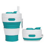 Collapsible Travel Cup Silicone Folding Bottle with Lids - Image 2