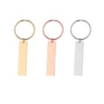 Rectangular Stainless Steel Tag Key Chain