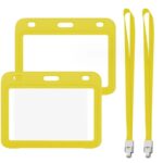 Multi-color Clear CDC Vaccine Card Sleeve with Lanyard - Image 3