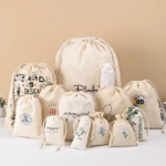 Resuable Cotton Drawstring Bread Bag - Image 4