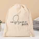Resuable Cotton Drawstring Bread Bag - Image 2