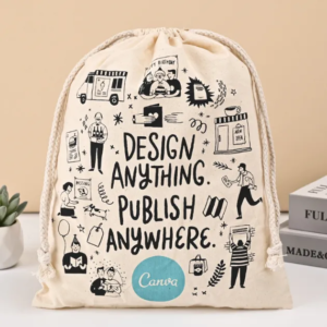 Resuable Cotton Drawstring Bread Bag
