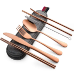 Tableware Set with Felt Bag - Image 2