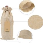 Canvas Wine Bottle Gift Bag (with drawstring) - Image 2