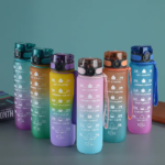 32 Oz. Motivational Sports Water Bottle with Time Mark
