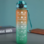 32 Oz. Motivational Sports Water Bottle with Time Mark - Image 2