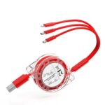 Micro USB Charging Cable 3-in-1 Multi Retractable Lightning - Image 2