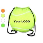 Tennis Design 210D Polyester Drawstring Bag - Image 2