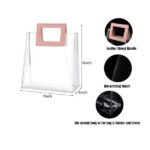 PVC Transparent Tote Bag With Leather Handle - Image 2