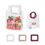 PVC Transparent Tote Bag With Leather Handle - Image 4