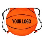 Basketball Design 210 Denier Polyester Drawstring Bag - Image 3