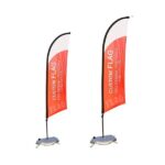 Knife-Shaped Beach Advertising Flag - Image 4