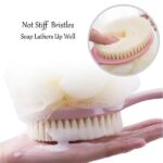 Shower Body Brush with Bristles and Loofah - Image 2