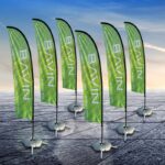 Knife-Shaped Beach Advertising Flag - Image 3