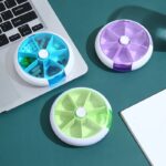Round Pill Holder Case Travel 7 Days Box - Image 2