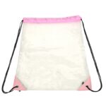 Clear Vinyl Drawstring Backpack Bag - Image 4