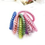 Fluorescent Series Spiral Telephone Hair Ties - Image 4