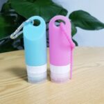 Portable Sanitizer Dispenser Silicone Bottles with Carabiner - Image 3