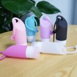 Portable Sanitizer Dispenser Silicone Bottles with Carabiner - Image 4