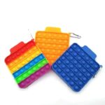 Square Bubble Fidget Sensory Toy With Carabiner - Image 2