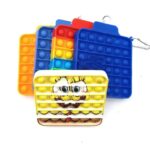 Square Bubble Fidget Sensory Toy With Carabiner - Image 3