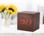Wooden Cube Digital Alarm Clock - Image 2