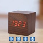 Wooden Cube Digital Alarm Clock - Image 3