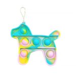 Dog Shaped Push Bubble Fidget Sensory Toy With Buckle - Image 2
