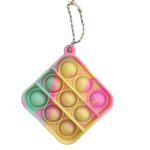 Square Push Bubble Pops Fidget Keychain - Image 2