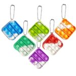 Square Push Bubble Pops Fidget Keychain - Image 7