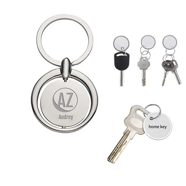 316840375.jpg Circular Metal Key Tag - Image 1