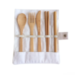 Bamboo tableware set with Pouch - Image 4