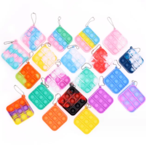 Push Bubble Sensory Fidget Toys Keychains