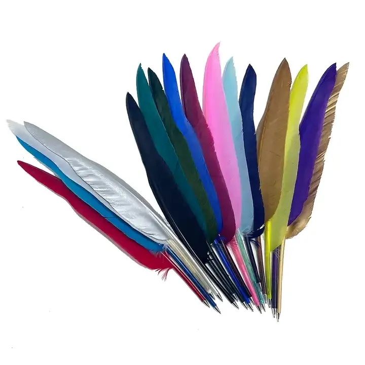 316928774.jpg Vintage Quill Feather Ballpoint Pen - Image 1