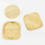 Round Bamboo Phone Wireless Charger