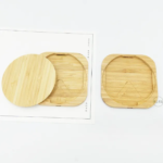Round Bamboo Phone Wireless Charger - Image 3