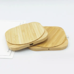 Round Bamboo Phone Wireless Charger - Image 4