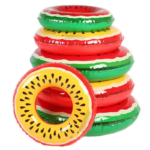 36in PVC Inflatable Swim Ring Top Transparent Imprint Inside