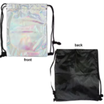 Holographic Laser Irridescent Drawstring Backpack - Image 4