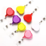 ABS Heart Shape Badge Reel/Lanyard