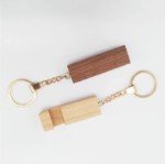 Wood Phone Stand With Key Chain - Image 2