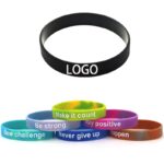 Debossed Color Fill Silicone Wristband